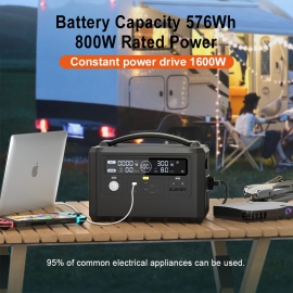 800W/576Wh Portable Power Station-EU
